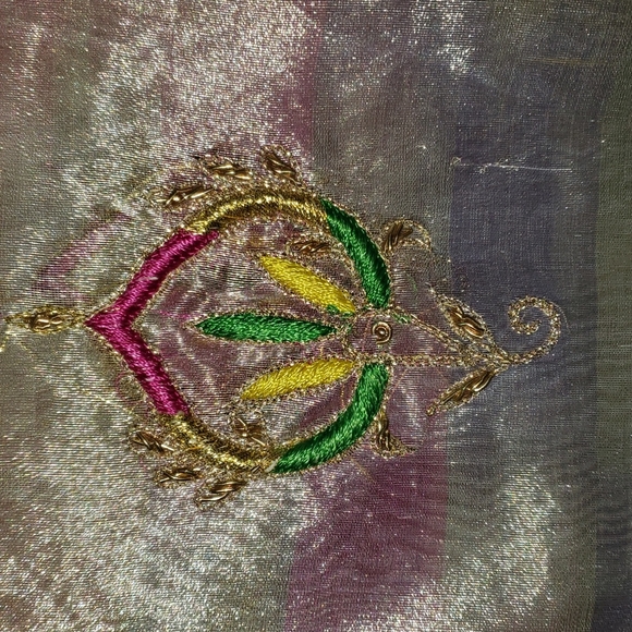 NWOT INDIAN DUPATTA (SCARF/SHAWL) FOR A CHURIDAR (INDIAN STYLE TUNIC) - Picture 4 of 8